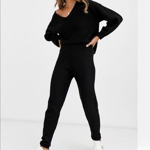 ASOS Sweater Knit V Neck and Jogger Set